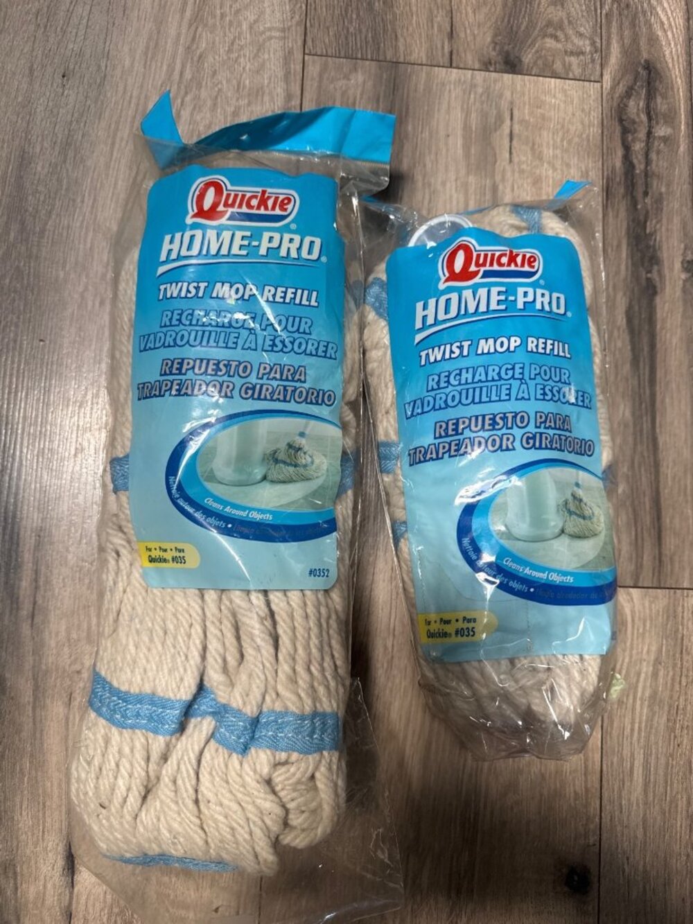 Quickie Home-Pro Twist Mop Refill With Built-In Scrubber #035 Premium Cotton Yar